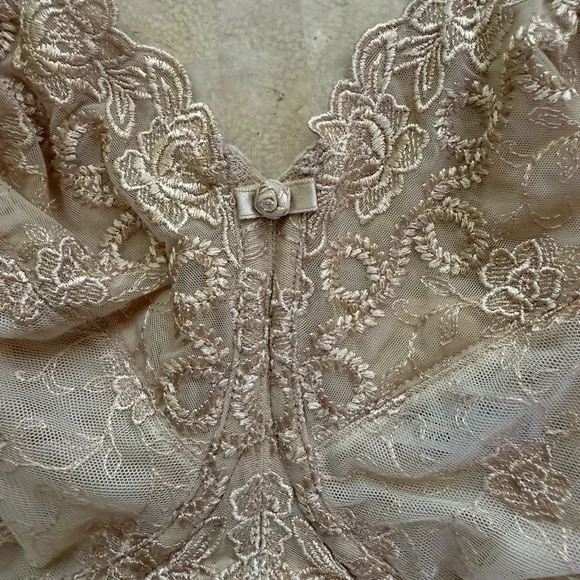 NWT WACOAL 85720 "Renaissance Rose" Full Figure Underwire, Lace Bra, Beige 34DDD - Picture 5 of 8